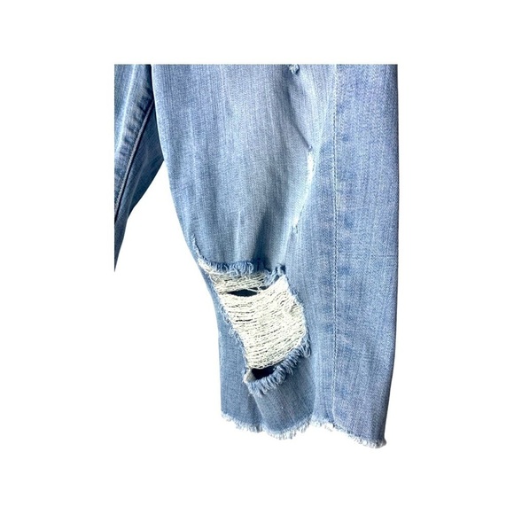 GOOD AMERICAN Distressed Bermuda Jorts Size 4 - Picture 9 of 11